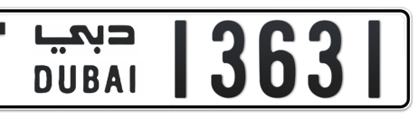 Dubai Plate number T 13631 for sale - Short layout, Сlose view