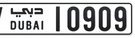 Dubai Plate number V 10909 for sale - Short layout, Сlose view