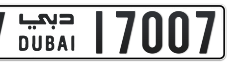 Dubai Plate number V 17007 for sale - Short layout, Сlose view