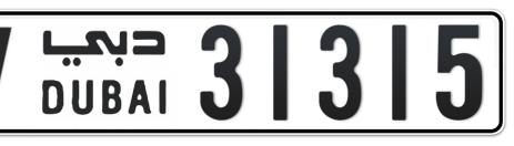 Dubai Plate number V 31315 for sale - Short layout, Сlose view