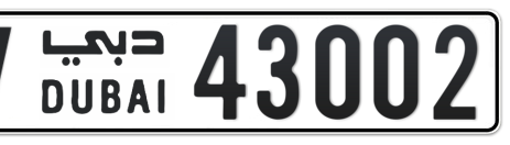 Dubai Plate number V 43002 for sale - Short layout, Сlose view