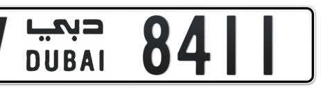 Dubai Plate number V 8411 for sale - Short layout, Сlose view