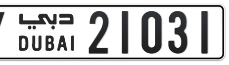 Dubai Plate number Y 21031 for sale - Short layout, Сlose view