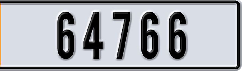 Dubai Plate number Z 64766 for sale - Short layout, Dubai logo, Сlose view