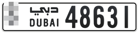 Dubai Plate number  * 48631 for sale - Long layout, Full view