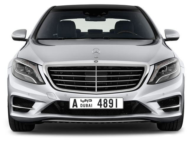 Dubai Plate number A 4891 for sale - Long layout, Full view