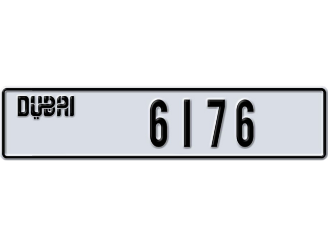 Dubai Plate number I 6176 for sale - Long layout, Dubai logo, Full view