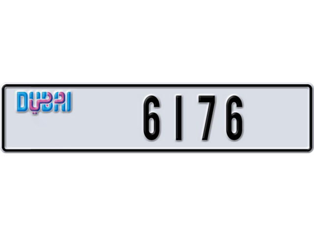 Dubai Plate number I 6176 for sale - Long layout, Dubai logo, Full view