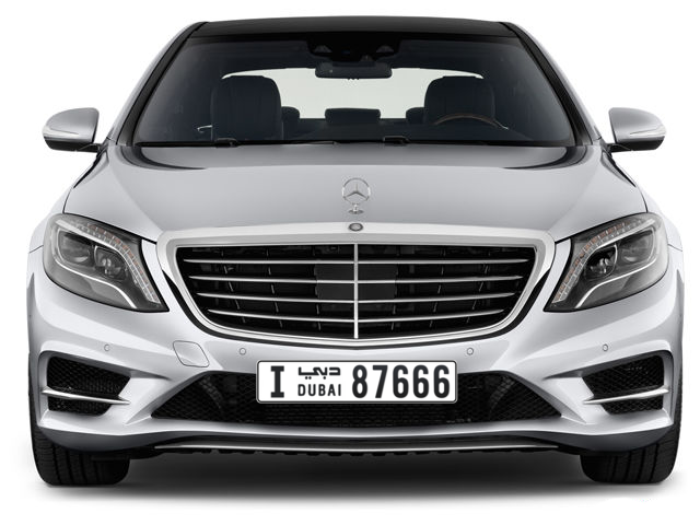Dubai Plate number I 87666 for sale - Long layout, Full view