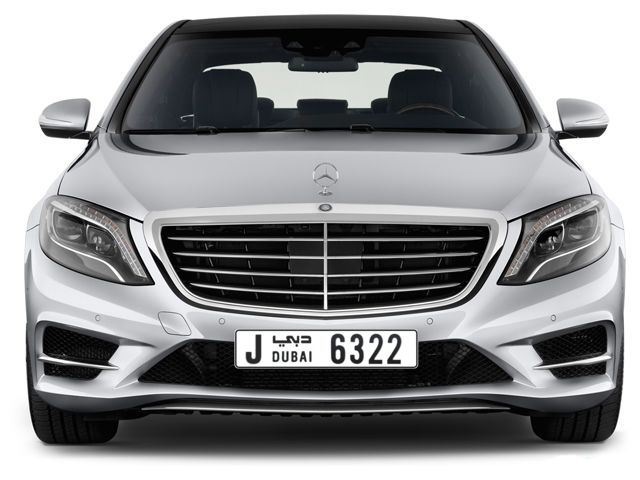 Dubai Plate number J 6322 for sale - Long layout, Full view