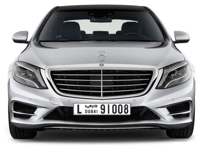 Dubai Plate number L 91008 for sale - Long layout, Full view