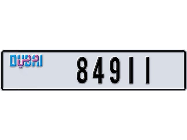 Dubai Plate number O 84911 for sale - Long layout, Dubai logo, Full view