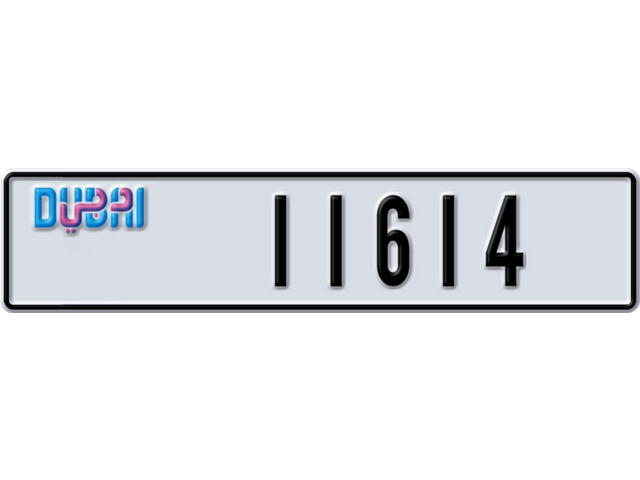 Dubai Plate number Q 11614 for sale - Long layout, Dubai logo, Full view