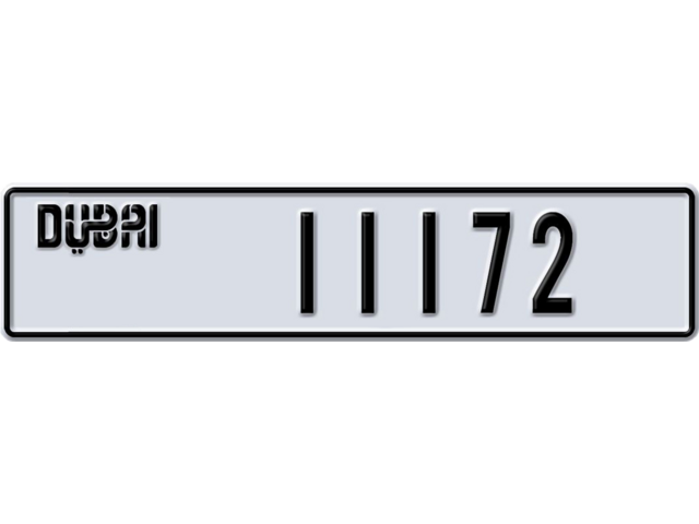 Dubai Plate number V 11172 for sale - Long layout, Dubai logo, Full view