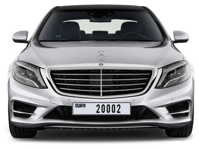 Dubai Plate number Y 20002 for sale - Long layout, Dubai logo, Full view