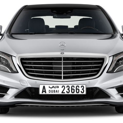 Dubai Plate number A 23663 for sale - Long layout, Сlose view