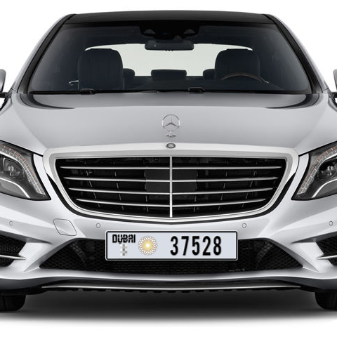 Dubai Plate number  * 37528 for sale - Long layout, Dubai logo, Сlose view