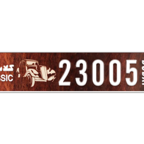 Dubai Plate number AA 23005 for sale - Long layout, Dubai logo, Сlose view