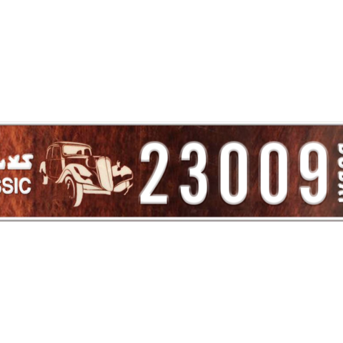 Dubai Plate number AA 23009 for sale - Long layout, Dubai logo, Сlose view