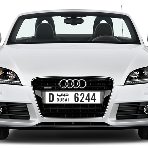 Dubai Plate number D 6244 for sale - Long layout, Сlose view