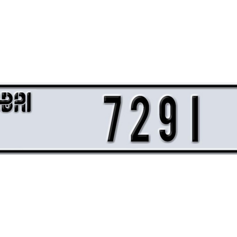 Dubai Plate number G 7291 for sale - Long layout, Dubai logo, Сlose view