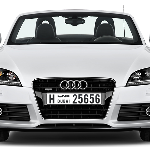 Dubai Plate number H 25656 for sale - Long layout, Сlose view