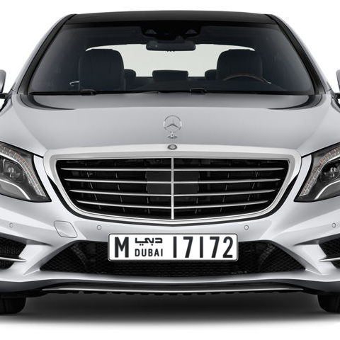 Dubai Plate number M 17172 for sale - Long layout, Сlose view