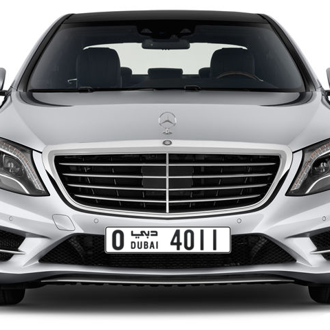 Dubai Plate number O 4011 for sale - Long layout, Сlose view