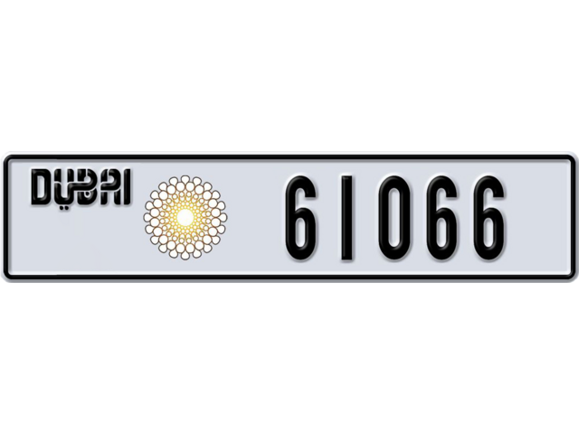 Dubai Plate number O 61066 for sale - Long layout, Dubai logo, Сlose view