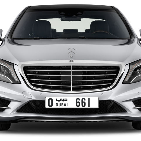 Dubai Plate number O 661 for sale - Long layout, Сlose view