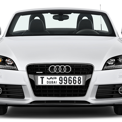 Dubai Plate number T 99668 for sale - Long layout, Сlose view