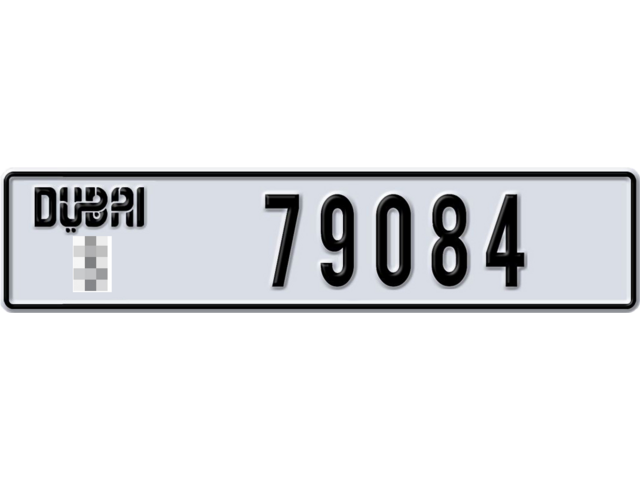 Dubai Plate number  * 79084 for sale - Long layout, Dubai logo, Сlose view