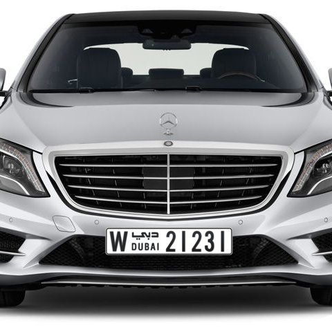 Dubai Plate number W 21231 for sale - Long layout, Сlose view
