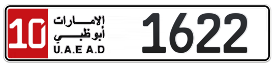 10 1622 - Plate numbers for sale in Abu Dhabi