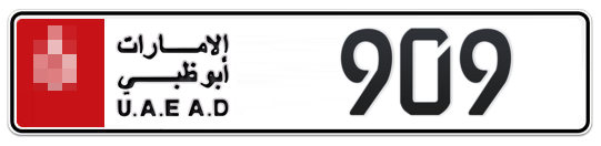  * 909 - Plate numbers for sale in Abu Dhabi