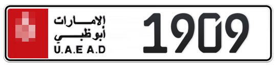  * 1909 - Plate numbers for sale in Abu Dhabi