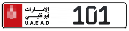 Abu Dhabi Plate number  * 101 for sale on Numbers.ae