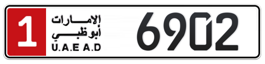 Abu Dhabi Plate number 1 6902 for sale on Numbers.ae