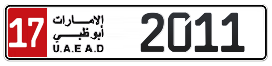 17 2011 - Plate numbers for sale in Abu Dhabi