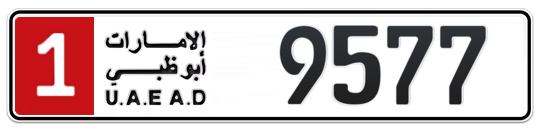 1 9577 - Plate numbers for sale in Abu Dhabi