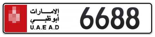  * 6688 - Plate numbers for sale in Abu Dhabi