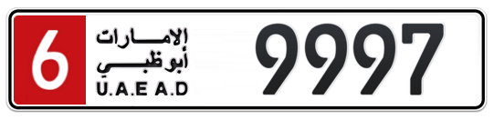 6 9997 - Plate numbers for sale in Abu Dhabi
