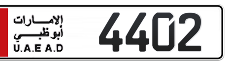 Abu Dhabi Plate number 2 4402 for sale - Short layout, Сlose view