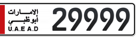 Abu Dhabi Plate number 6 29999 for sale - Short layout, Сlose view