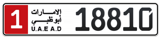 Abu Dhabi Plate number 1 18810 for sale - Long layout, Full view