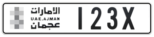  * 123X - Plate numbers for sale in Ajman