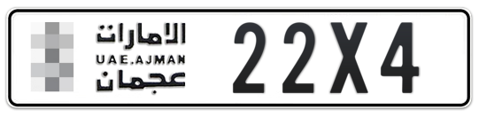  * 22X4 - Plate numbers for sale in Ajman