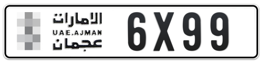  * 6X99 - Plate numbers for sale in Ajman