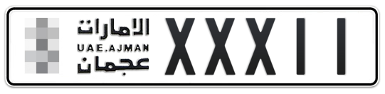  * XXX11 - Plate numbers for sale in Ajman