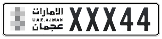  * XXX44 - Plate numbers for sale in Ajman